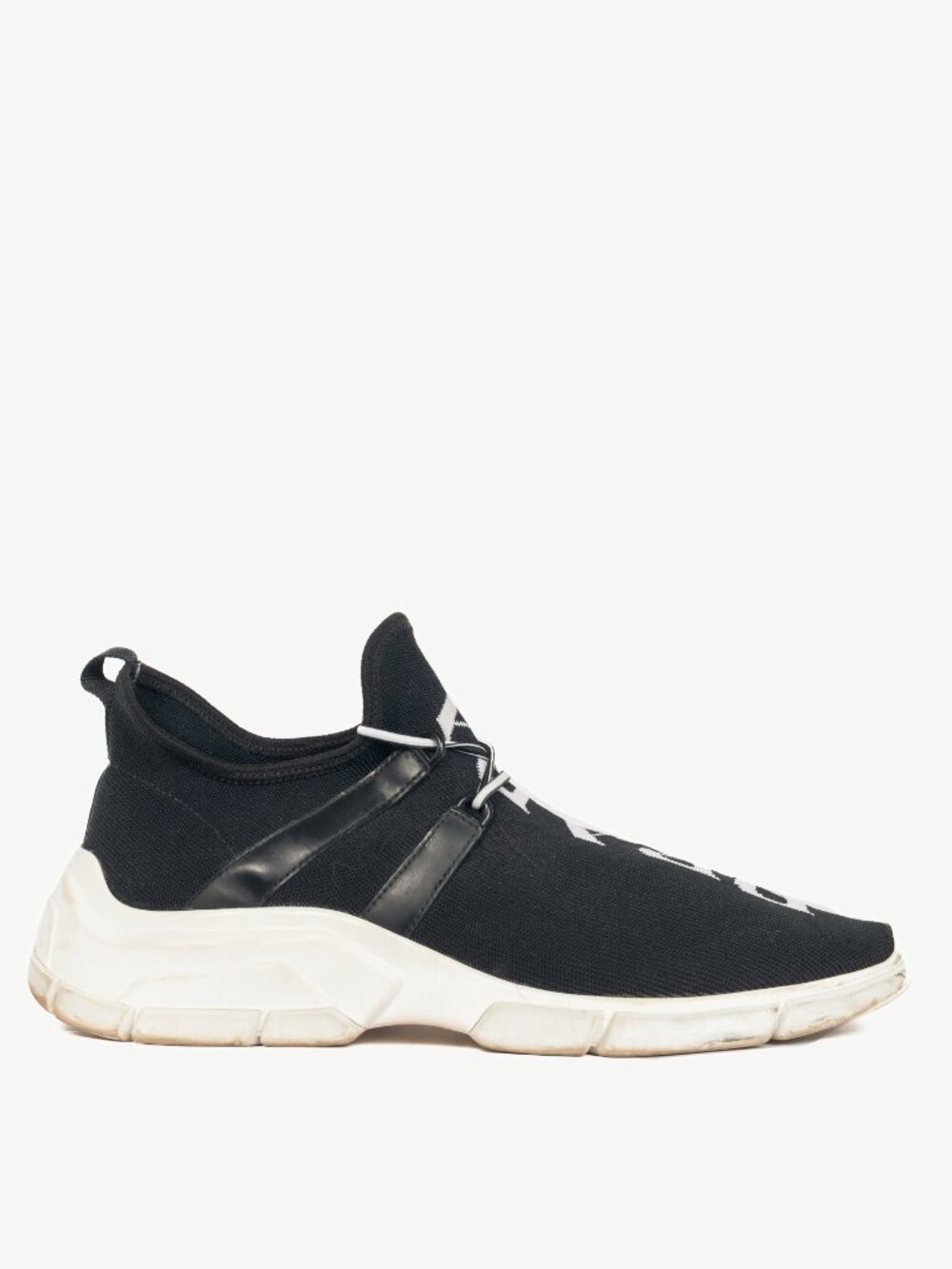 Prada Black Knit Logo Low-Top Sock Sneakers